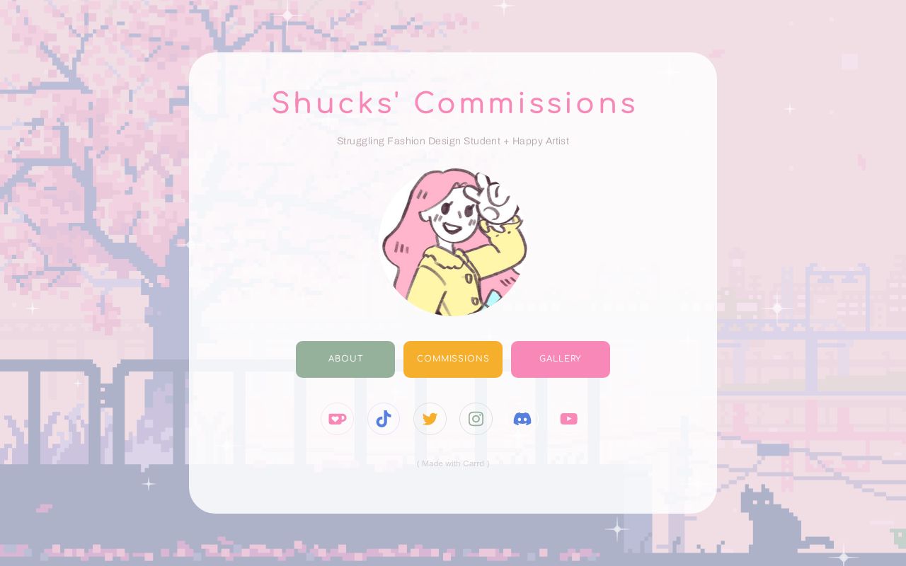 Carrd profile picture for @shucks